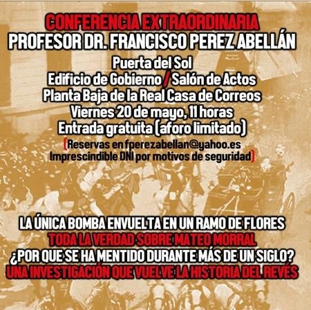 Cartel de la conferencia de Francisco Pérez Abellán