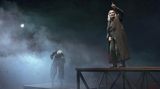 Nuria Espert, caracterizada como el Rey Lear