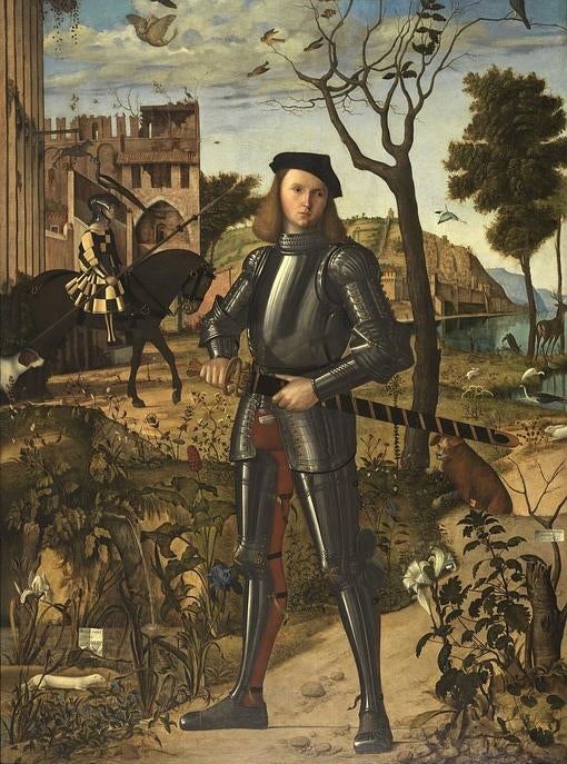 «Joven caballero en un paisaje», de Vittore Carpaccio