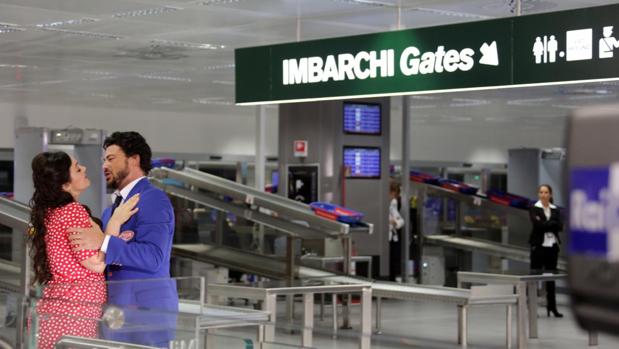 Un momento de «L'elisir d'amore», representada el año pasado en el aeropuerto de Milán