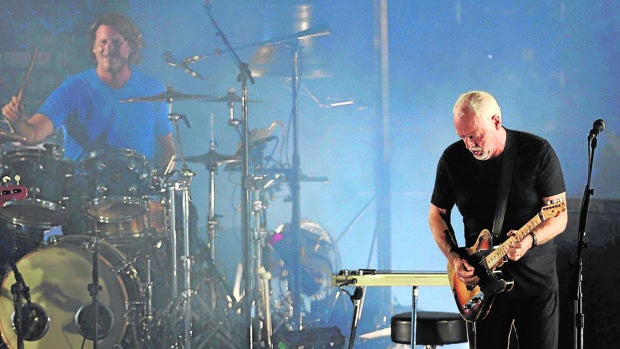 David Gilmour en el concierto del jueves en Pompeya