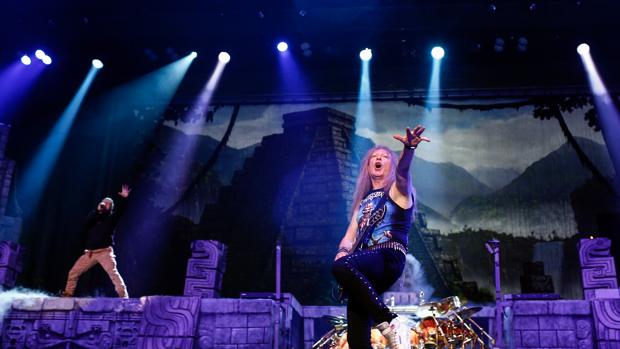 Iron Maiden, durante un concierto en Madrid