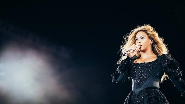 Beyonce durante su concierto en Barcelona