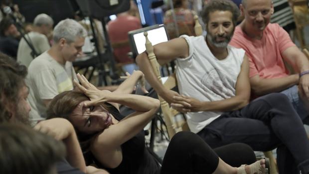 Israel Galván e Isabel Bayón, durante el ensayo