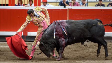 David Mora, en un derechazo