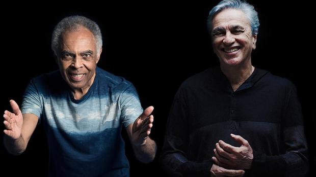 Los músicos brasileños Gilberto Gil y Caetano Veloso