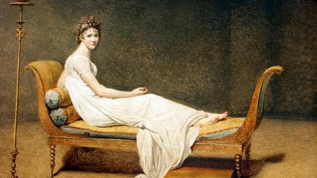 Entre las mujeres a las que «retrata» Charles Augustin Sainte-Beuve destaca «Madame» de Récamier (en la imagen pintada por Jacques-Louis David en 1800)