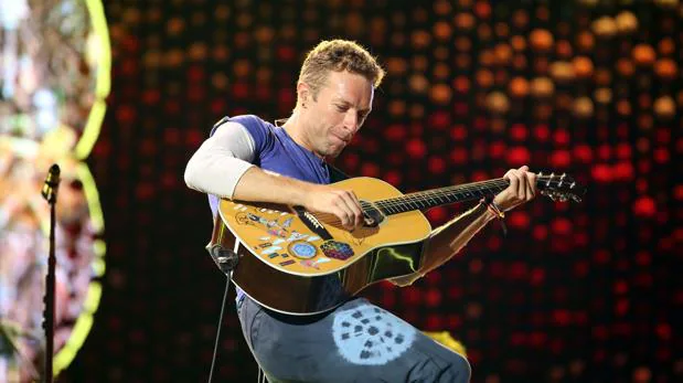 Chris Martin, durante el concierto que Coldplay ofreció en Barcelona en mayo de 2016