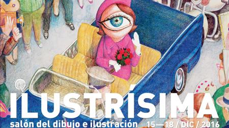 Fragmento del cartel diseñado por Javier Sáez para la V edición de Ilustrísima