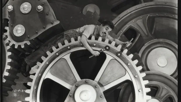 Fotograma de «Tiempos modernos» (1936), de Charles Chaplin