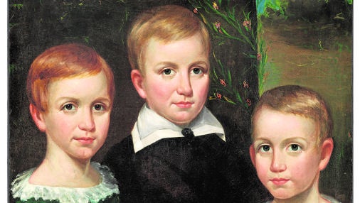 Retrato de Emily Dickinson y sus hermanos, Austin y Lavinia