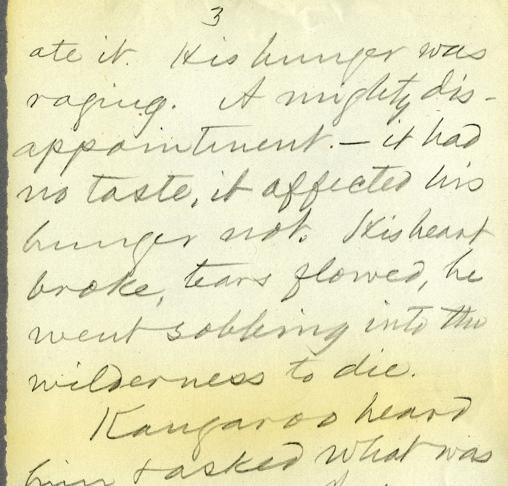 Tercera página del manuscrito