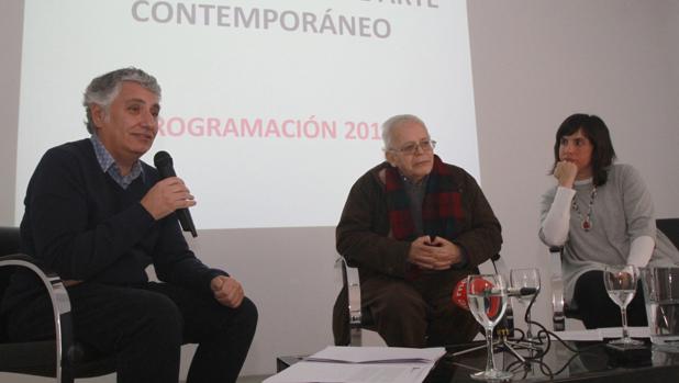 Juan Antonio Álvarez Reyes, Gerardo Delgado y Yolanda Torrubia en la presentación