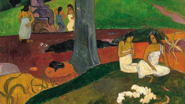 «Mata Mua (Érase una vez)», de Gauguin. Detalle