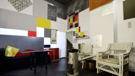 Reconstrucción del estudio de Mondrian en París, en su casa natal de Amersfoort