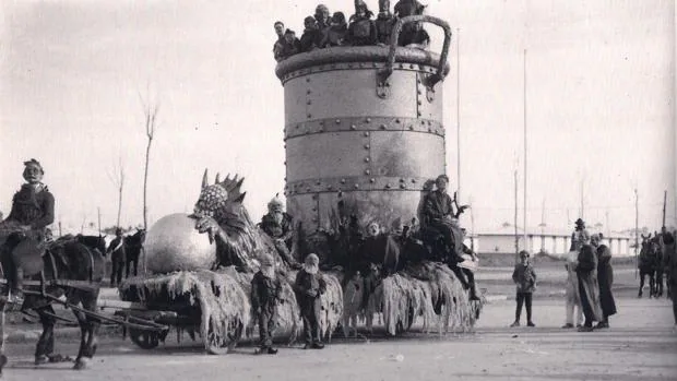 «La olla de Pedro Botero», carroza que desfiló en la cabalgata del Carnaval de 1930