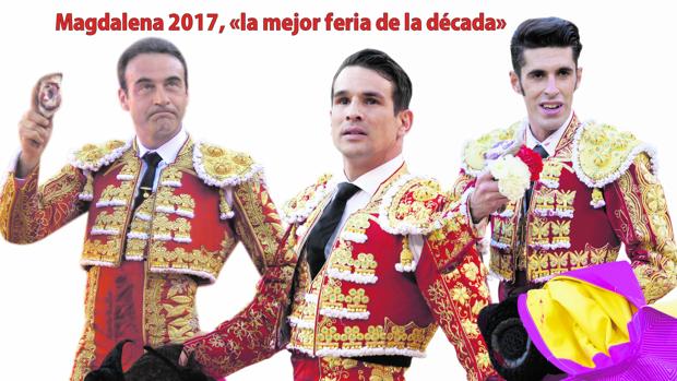 Enrique Ponce, Manzanares y Talavante, tres de las figuras que actúan este año en Castellón