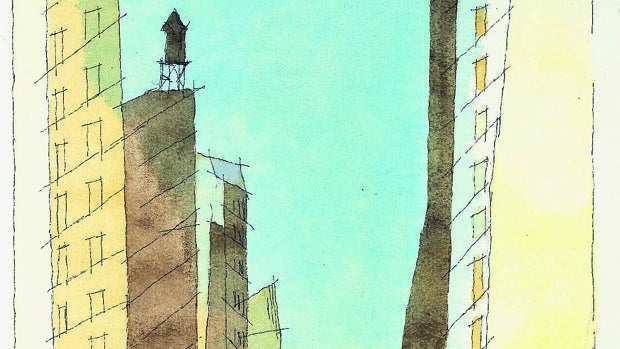 «IV B (Manhattan)», tinta y acuarela de 1937, de Lyonel Feininger