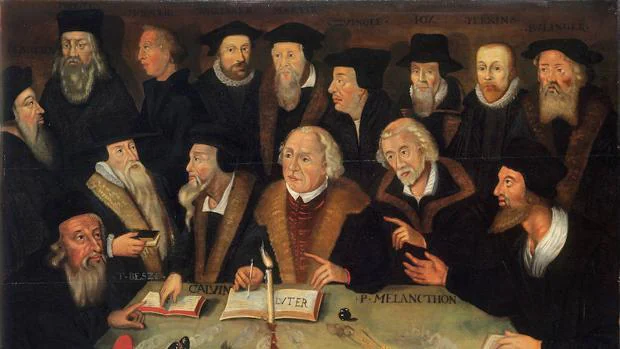 «Martin Lutero y los Reformadores», obra de la Escuela Alemana (1625-1650)