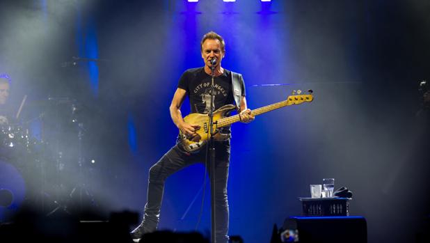 Sting, anoche durante su actuación en Barcelona