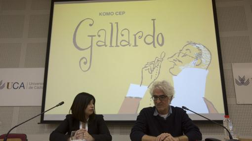 Miguel Gallardo, durante la Presencia Literaria de la UCA