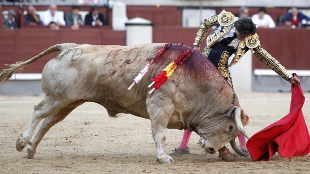 Curro Díaz se sintió por momentos con el jabonero quinto