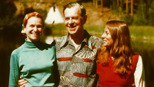 Joseph Campbell junto a su mujer Jean Erdman (izquierda) y Joan Halifax en 1970