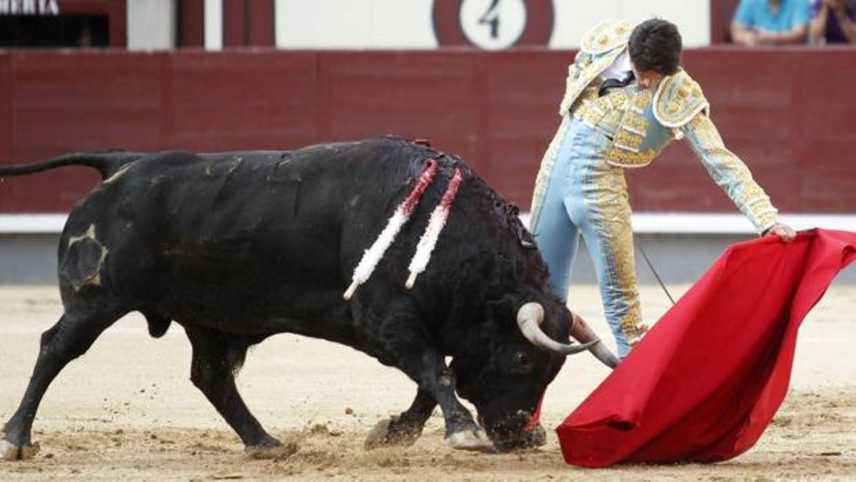 Sebastián Castella firmó estupendos muletazos con el bravo segundo, bautizado como «Hebrea»