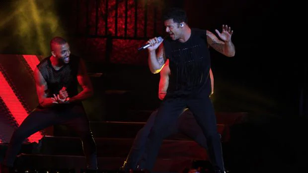 Ricky Martin durante su concierto en el estadio de La Cartuja de Sevilla