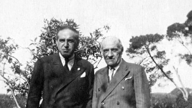 Gregorio Marañón (a la izquierda) y José Ortega y Gasset, en Buenos Aires en 1940