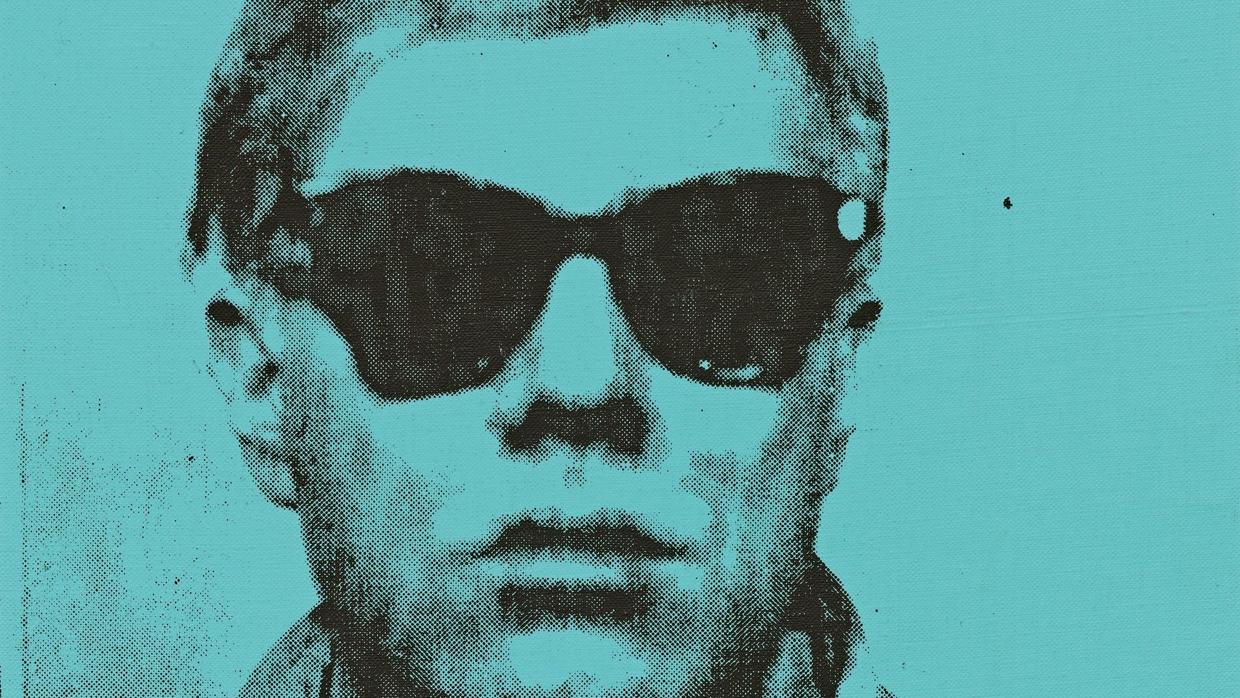 Detalle del primer autorretrato de Andy Warhol, de 1963