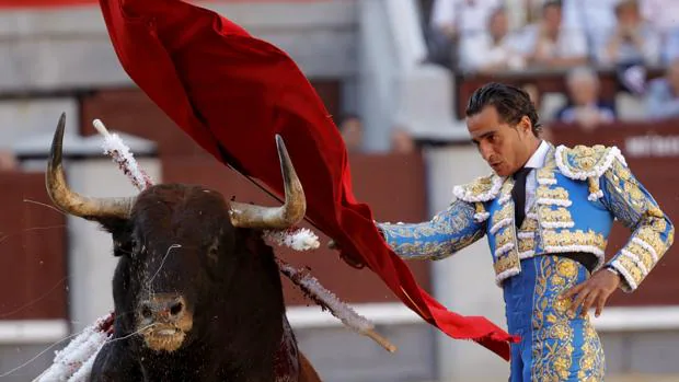 El matador Fandiño, en las Ventas en esta Feria de San Isidro, en una de sus últimas corridas