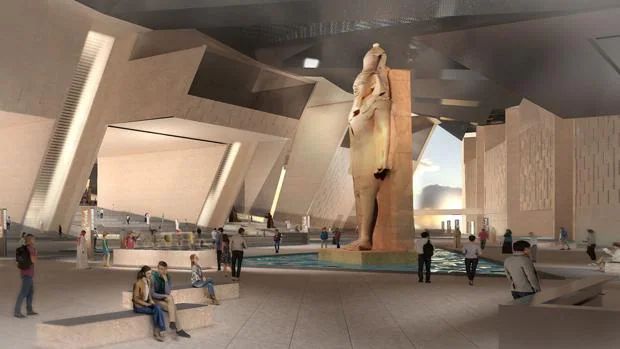 Recreación virtual del interior del Gran Museo Egipcio