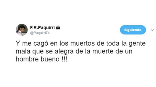 Francisco Rivera responde con contundencia a aquellos que se alegran de la muerte de Iván Fandiño en Twitter