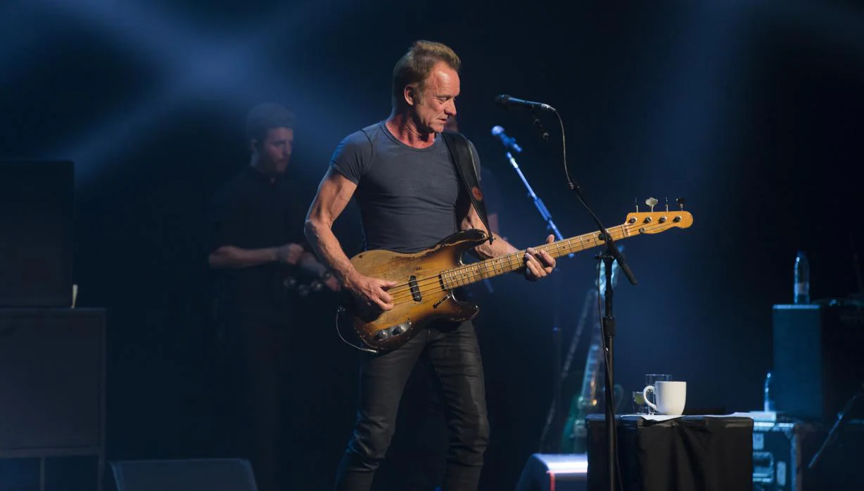 Sting, anoche durante su concierto en el Teatro Real de Madrid