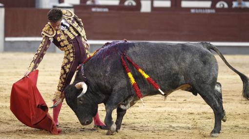 Tibo García, en un derechazo