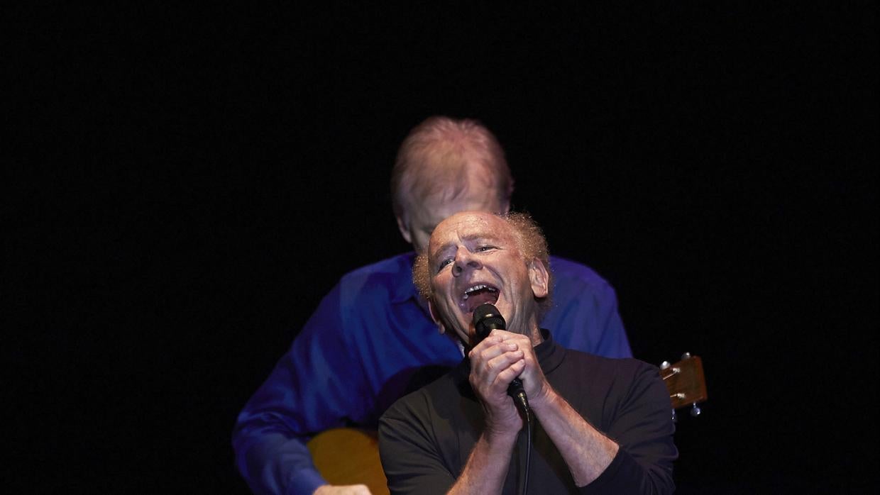 Art Garfunkel, durante su actuación de anoche en Barcelona