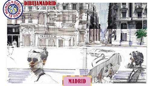 Uno de las ilustraciones presentes en la colección de Madrid de la obra «Dibujando el mundo» (2016)