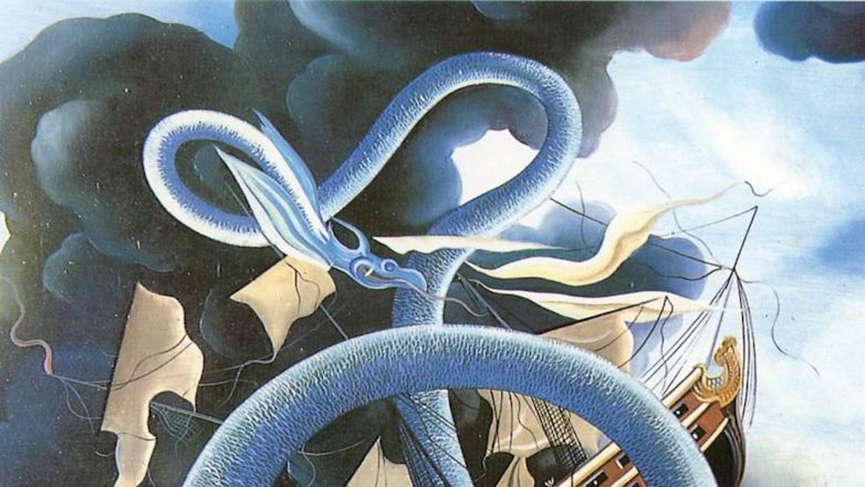 Detalle de «Serpiente de mar» (1946), del pintor gallego Urbano Lugrís (La Coruña, 1908-Vigo, 1973