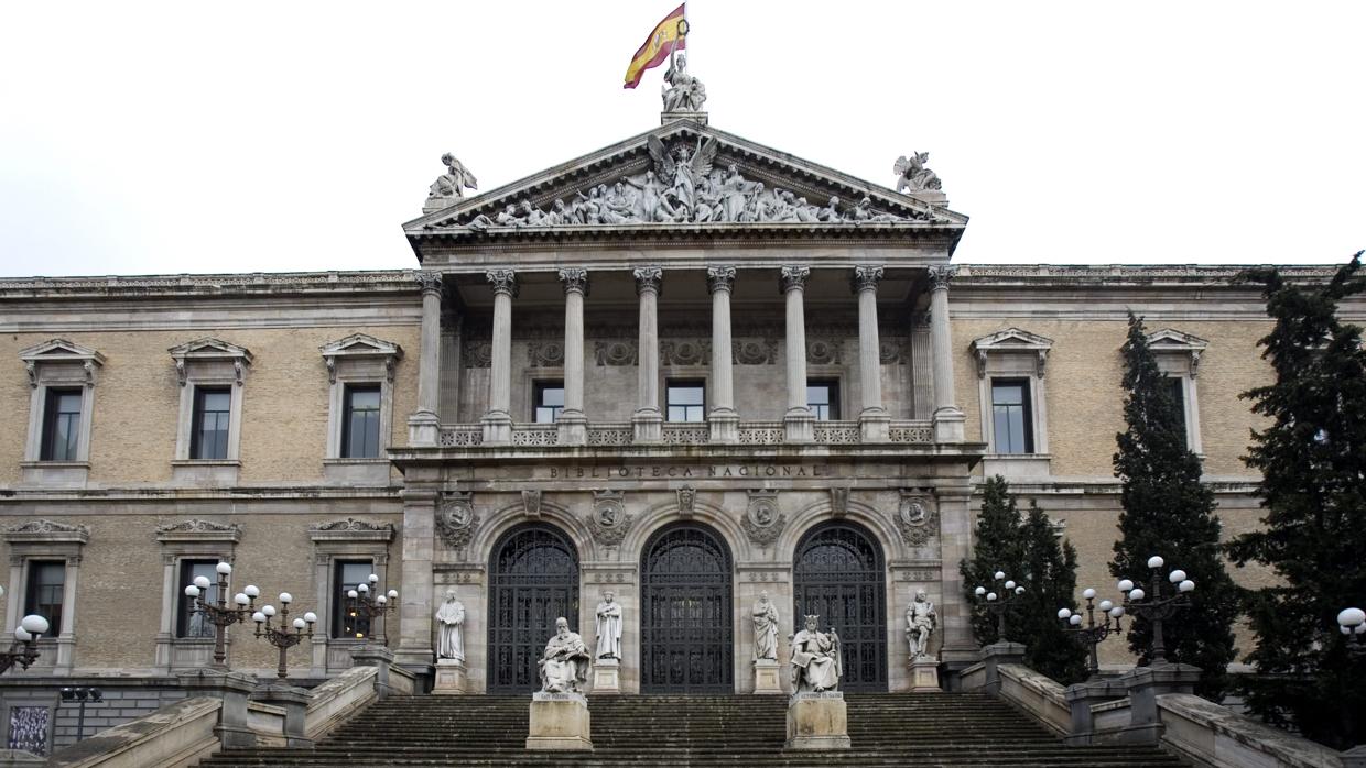 La entrada a la Biblioteca Nacional de España