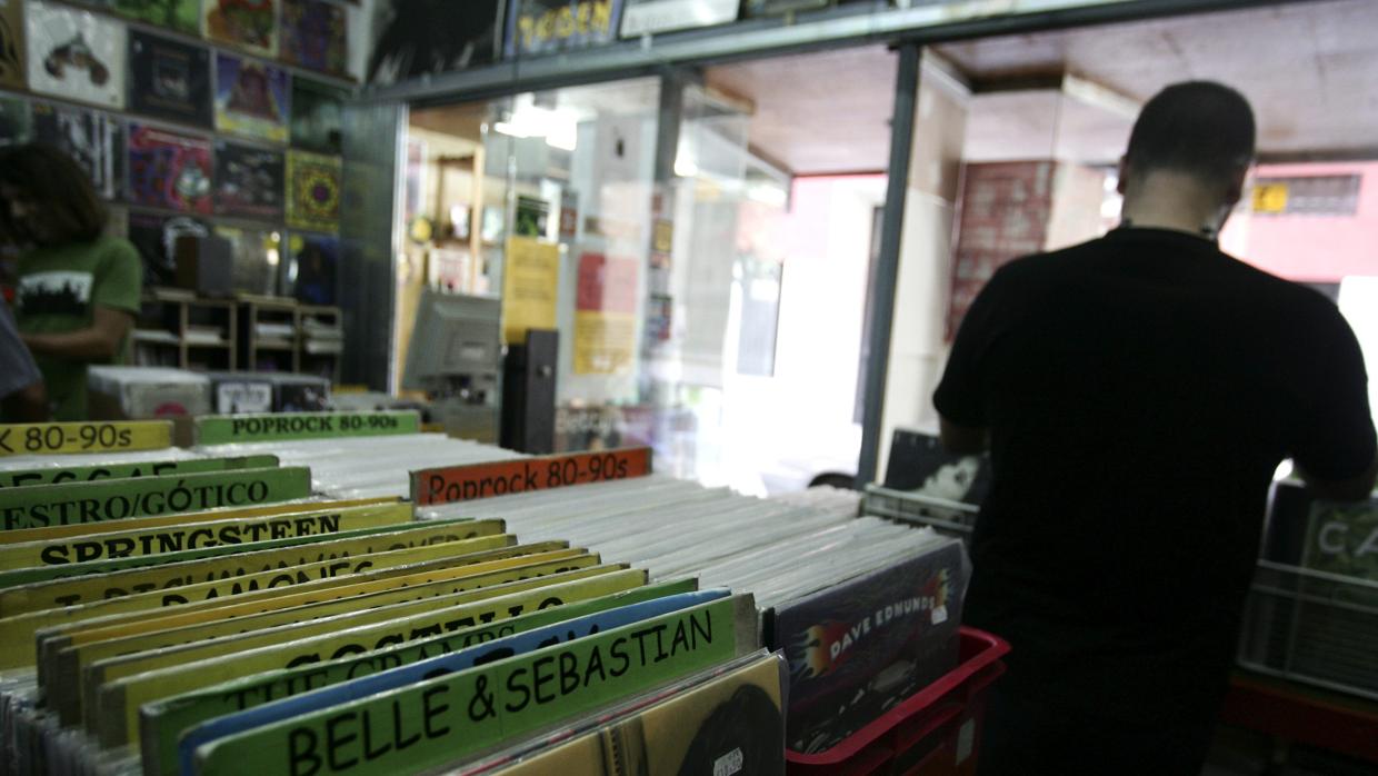 Una tienda de vinilos en Madrid