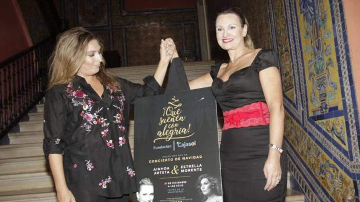 Estrella Morente y Ainhoa Arteta este miércoles en la Fundación Cajasol