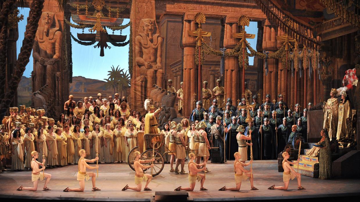 Una escena de la -opera «Aida»