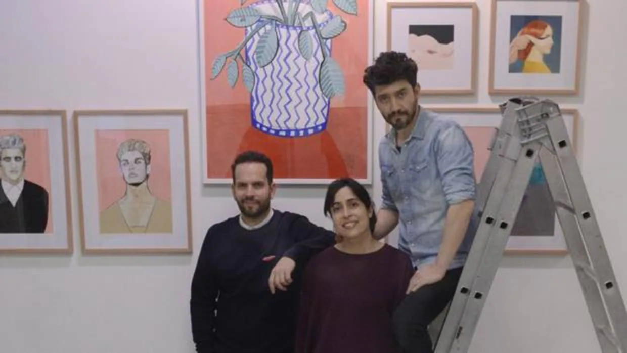Mario Suárez, Marta Fernández y Amalio Gaitero, integrantes de Gunter Gallery