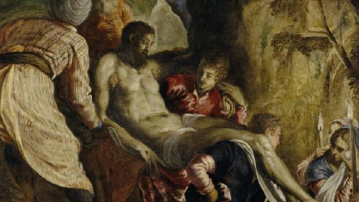 Fragmento de «La Deposición de Cristo», de Tintoretto