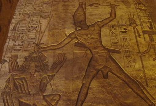 Ramsés II retratado como un guerrero