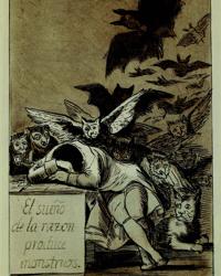 Copia de uno de los «Caprichos» de Goya ejecutado por su discípula