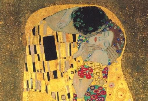 Parte de «El beso» de Klimt