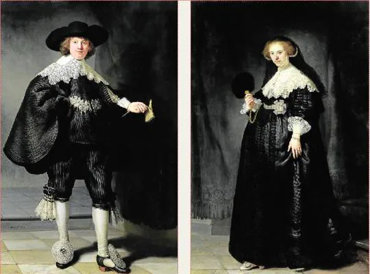 Marten Soolmans y Oopjen Coppit retratados por Rembrandt