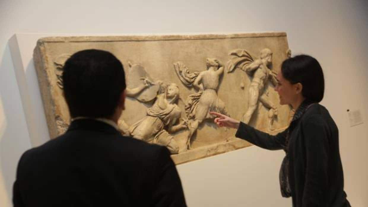 Fragmento de un friso del Mausoleo de Halicarnaso, una de las siete maravillas de la Antigüedad